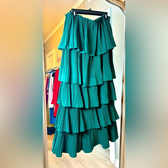 Mare Mare x Anthropologie Green Tiered Dress Size S - Picture 1 of 9
